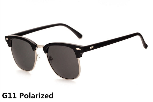 Classic Polarized Rivet Male Fashion Mirror Sunglass