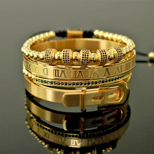 Roman Numeral Horseshoe Buckle Bracelet