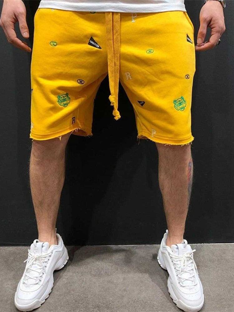 Embroidered Fashion Shorts Pants