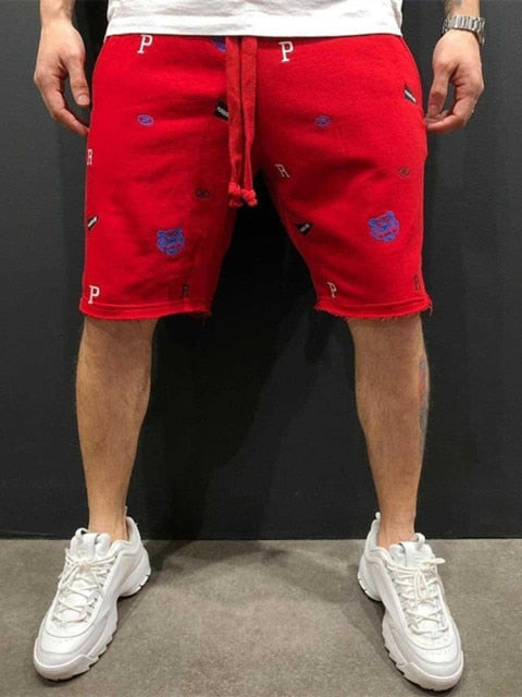 Embroidered Fashion Shorts Pants