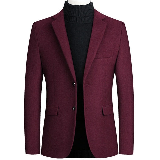 Men's Wool Blends Casual Blazers