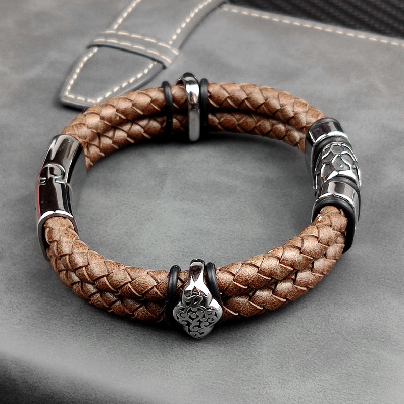 Irregularly Cracked Bead Bracelet