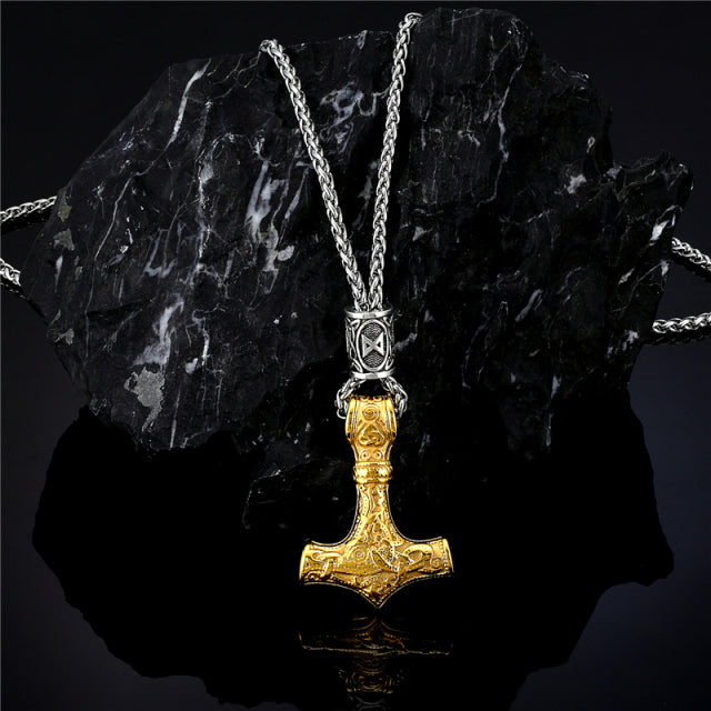 Norse Vikings Thor Hammer Pendant Necklace
