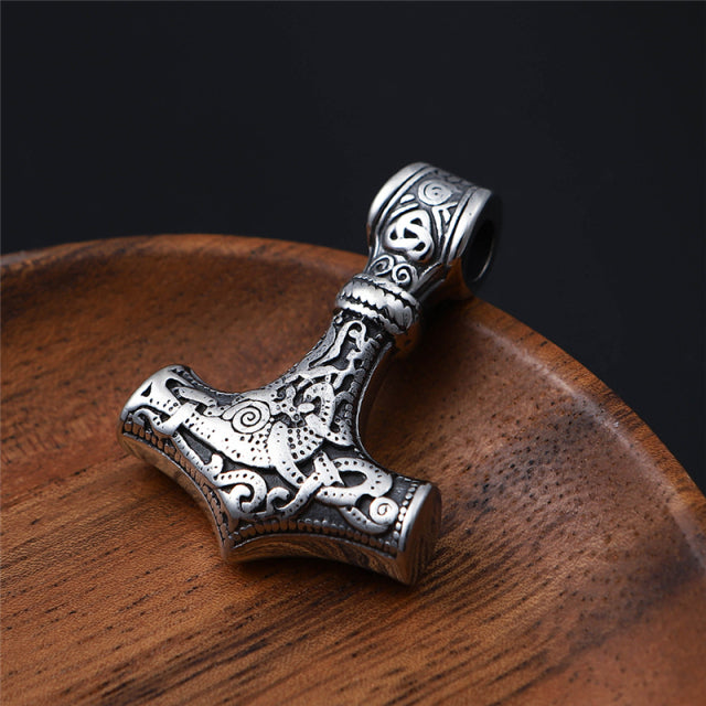Norse Vikings Thor Hammer Pendant Necklace