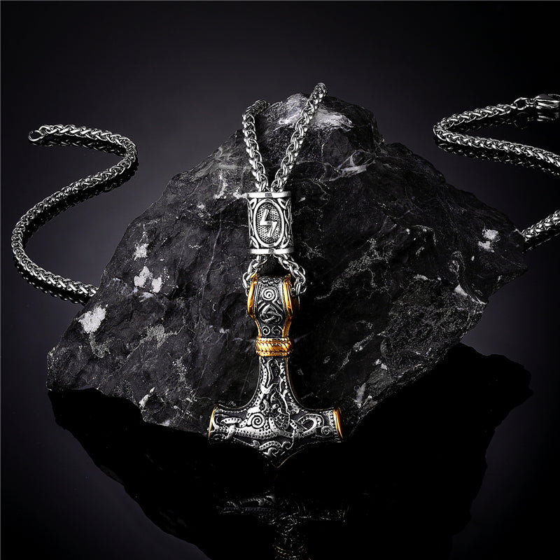 Norse Vikings Thor Hammer Pendant Necklace