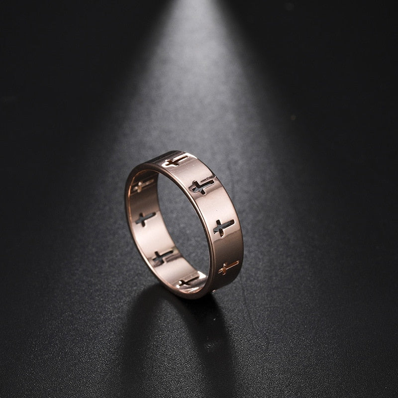 Hollow Cross Ring