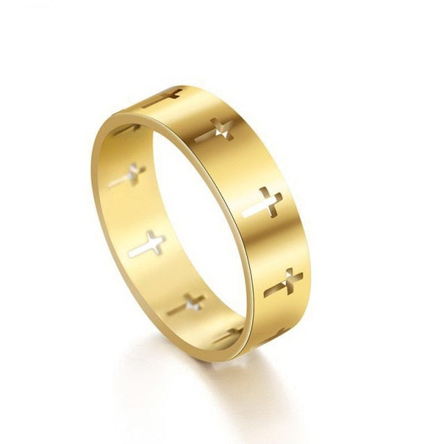 Hollow Cross Ring