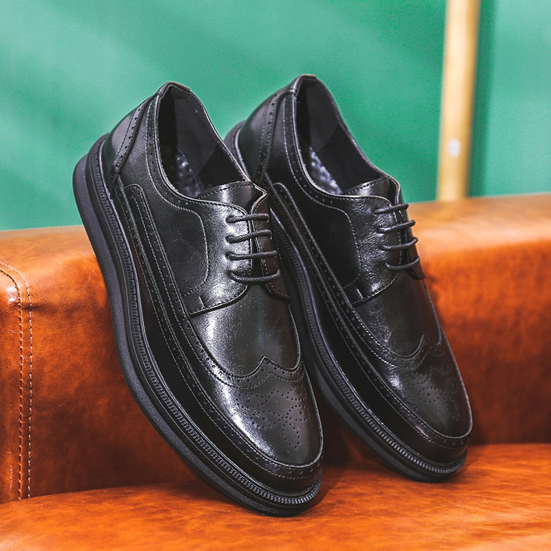Oxford Shoes Fashion Brogue Formal Dress Shoes