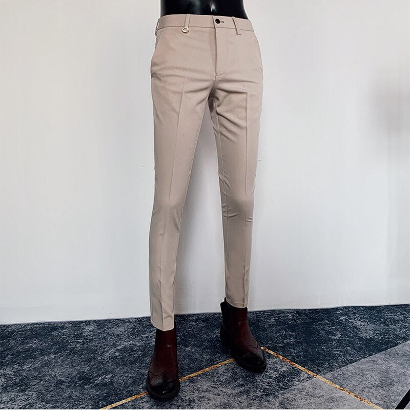 Fashion Casual Slim Fit Ankle Dress Pants