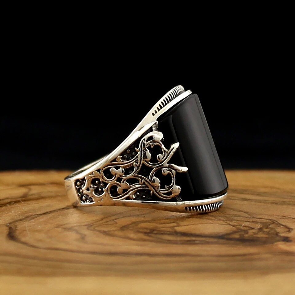 Black Enamel Ring