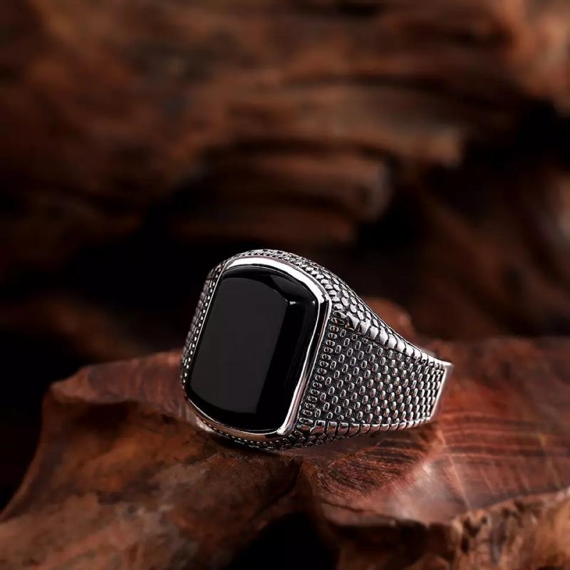 Black Enamel Ring