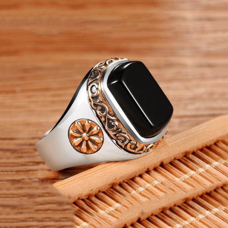 Black Enamel Ring