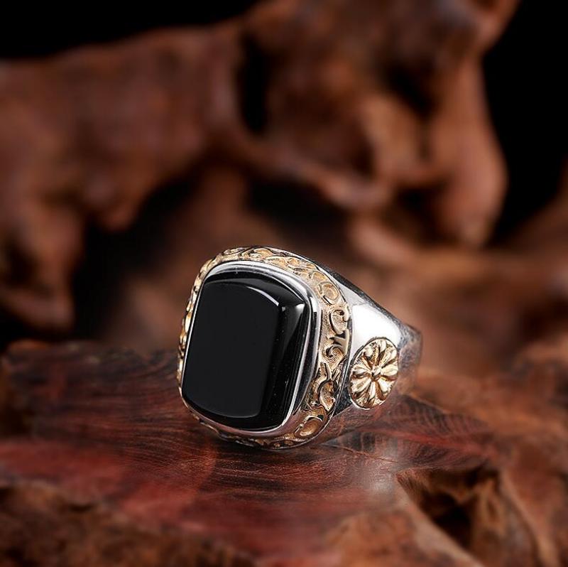 Black Enamel Ring