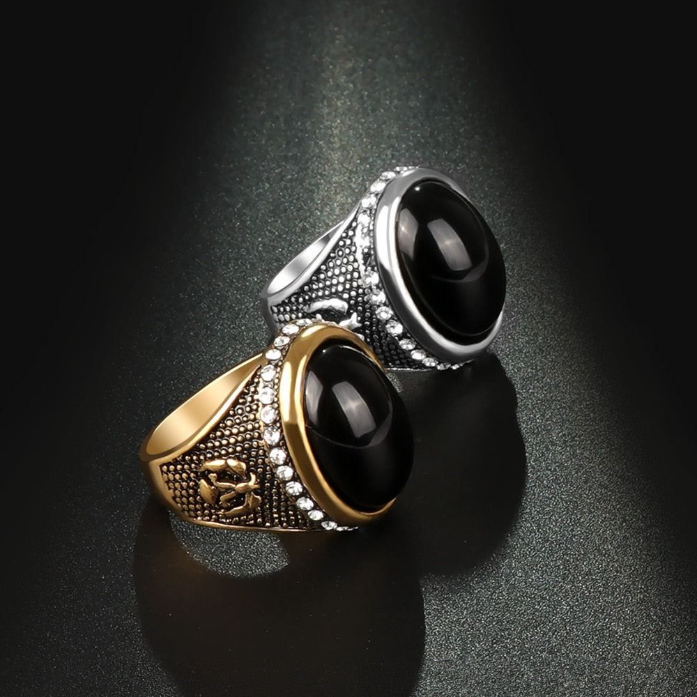 Black Enamel Ring
