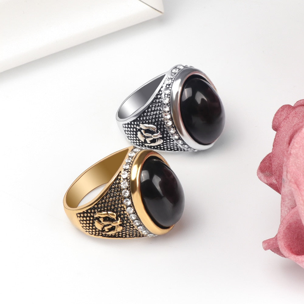 Black Enamel Ring