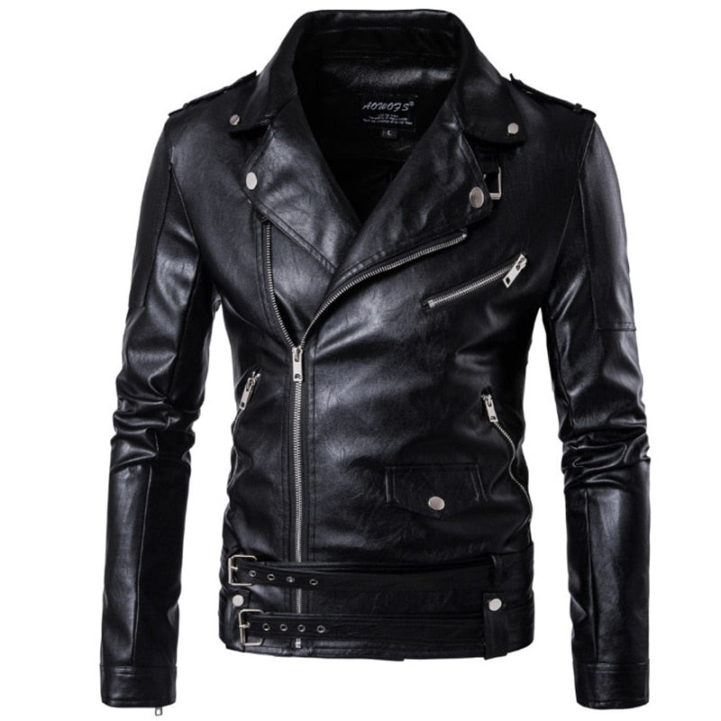 Manio Motorcycle Pilot Leather Jacket