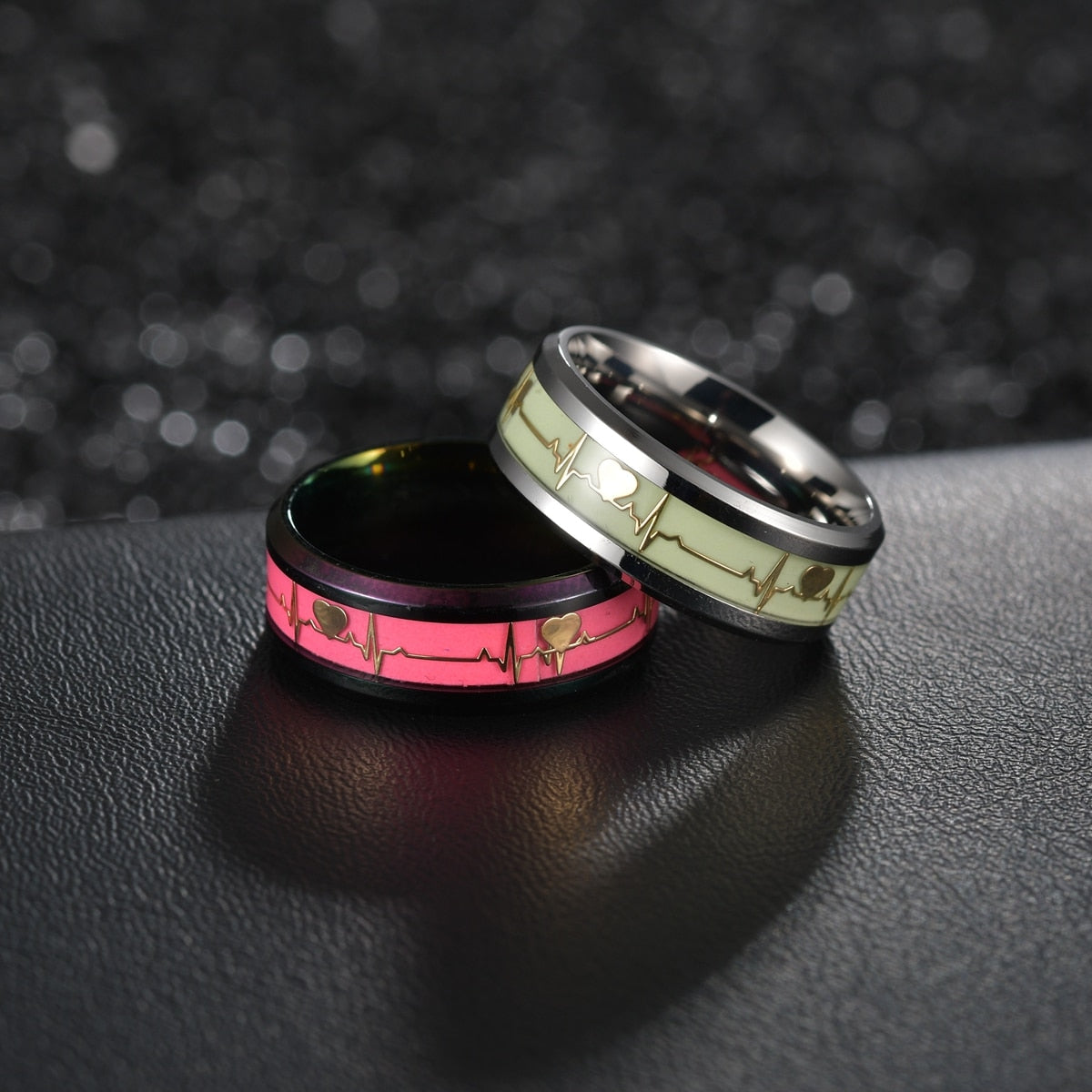 Heartbeat Glowing Rings