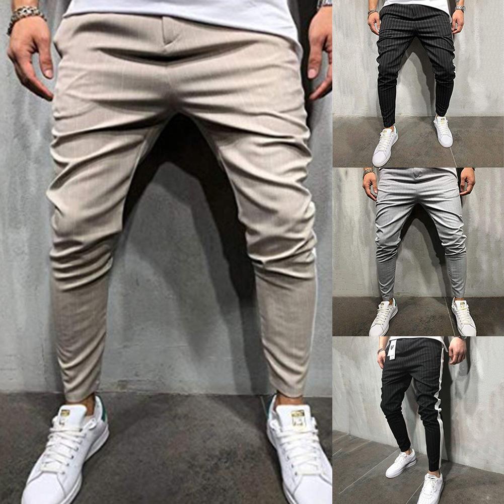 Men Striped Casual Sweatpants