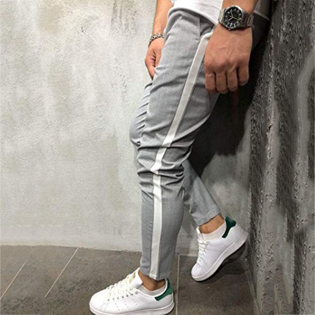 Men Striped Casual Sweatpants