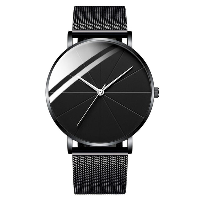 Fashion Men's Business Mesh Belt Quartz Watch