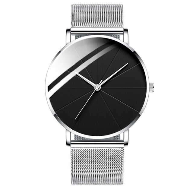 Fashion Men's Business Mesh Belt Quartz Watch