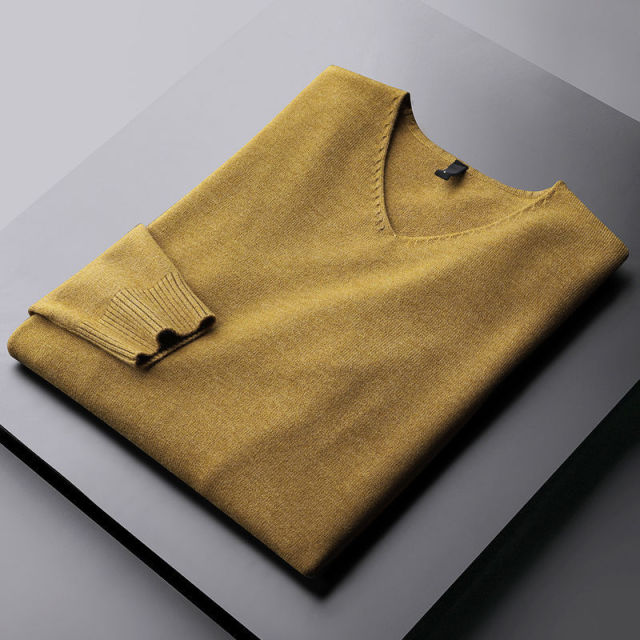 Long Sleeve Knitting V-Neck Sweaters