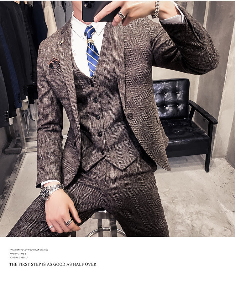 Classic Men Fashion 3 Piece Set Tuxedo Suit