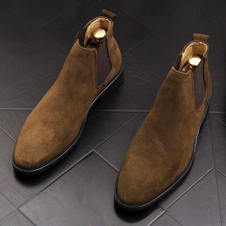 Casual Ankle Slip on Pointed Toe Chelsea Boots