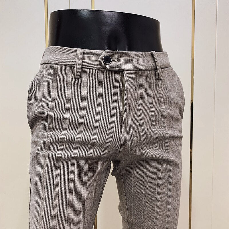 Striped Dress Casual Slim Fit Pants