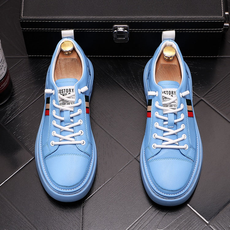 Fashion Leather Men Casual Sneakers