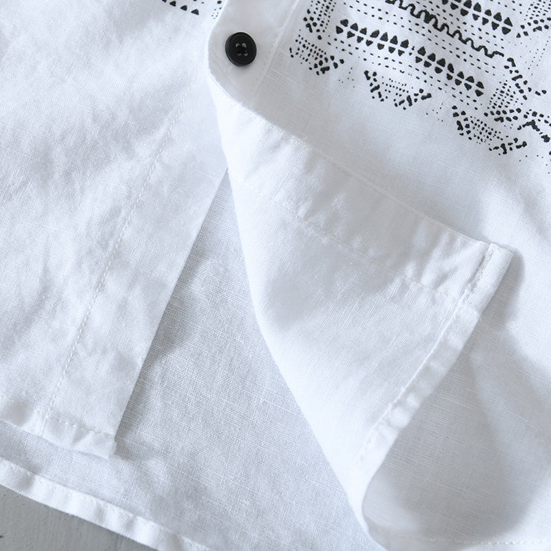 Men's Casual Linen Short Sleeve Shirts