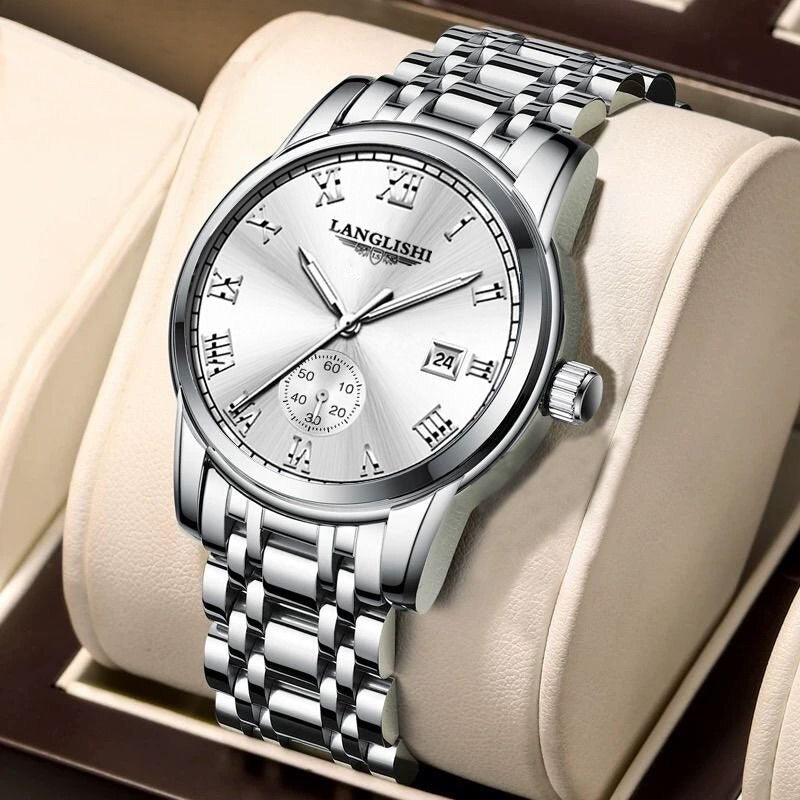 Men Stainless Steel Business Quartz Wrist Watch
