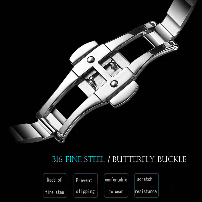 Men Stainless Steel Business Quartz Wrist Watch