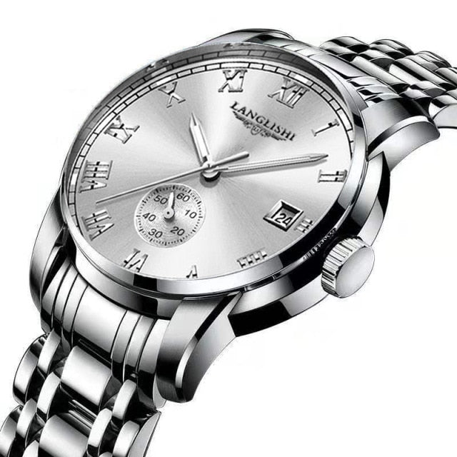 Men Stainless Steel Business Quartz Wrist Watch