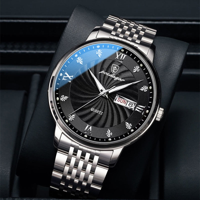 Mens Business Waterproof Quartz Wrist Watch