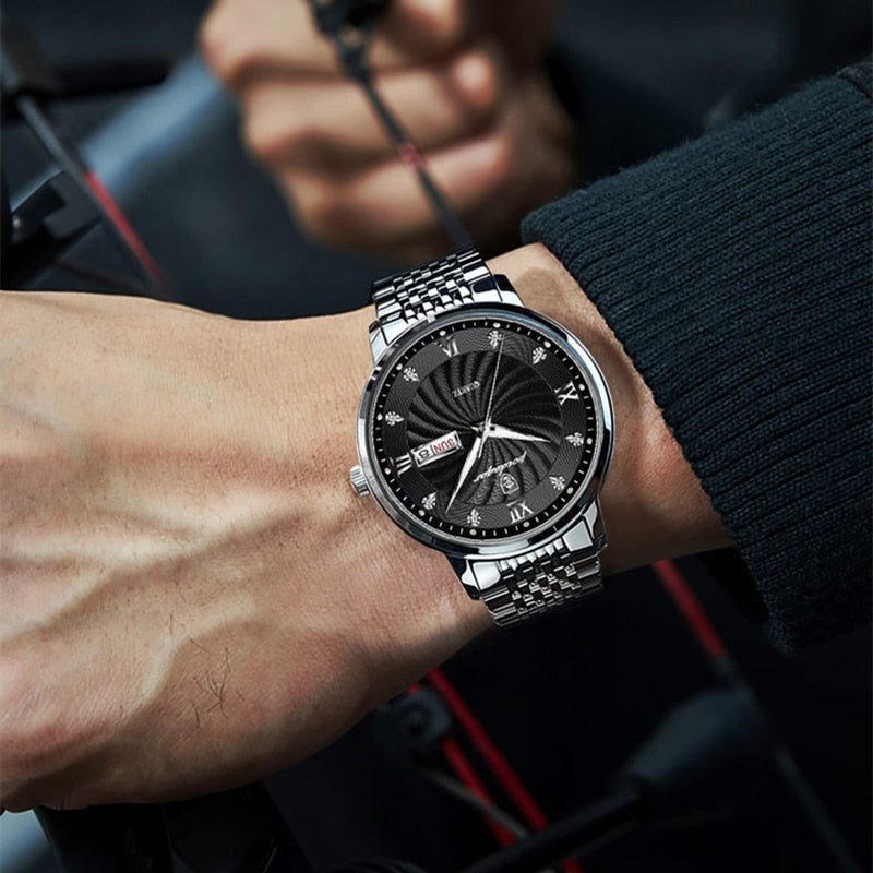 Mens Business Waterproof Quartz Wrist Watch