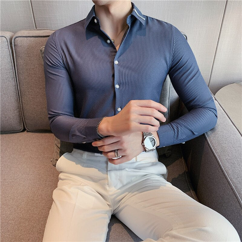 Ribbon Collar Long Sleeve Shirt