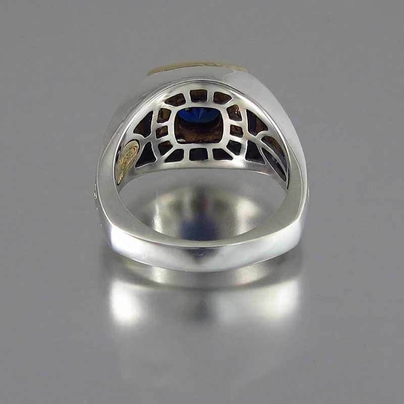 Vintage Men Zircon Square Ring