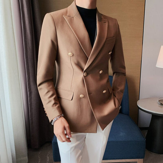 Casual Suit Vintage Double Breasted Blazer