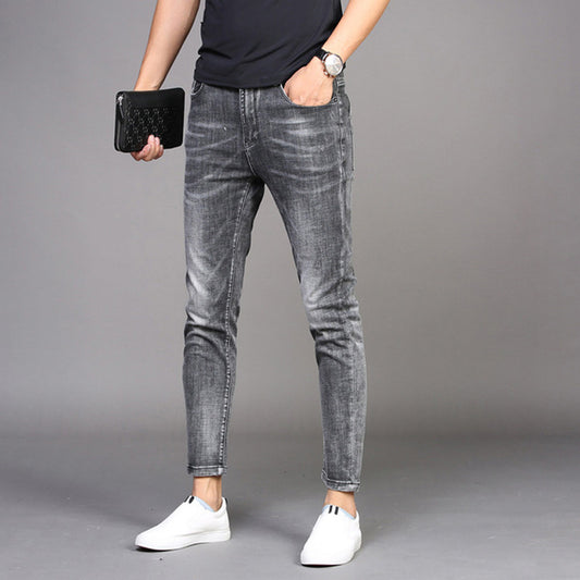 Slim Fit Smoke Gray Denim Pants