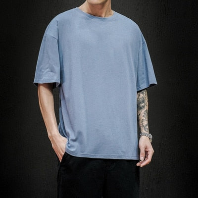 Fashion Solid Oversized Casual T-shirt
