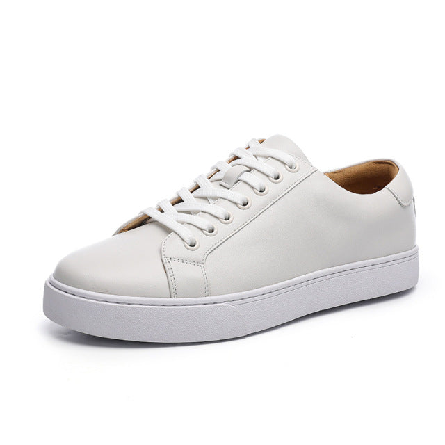 Casual Leather Lace Up Sneakers