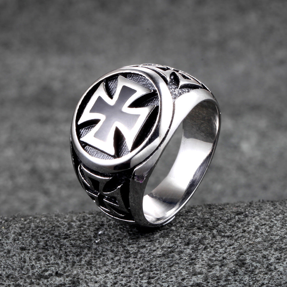 Army iron cross Ring