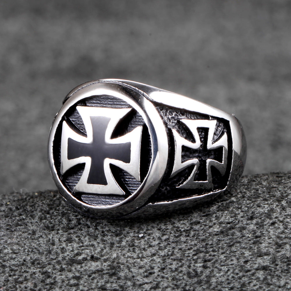 Army iron cross Ring