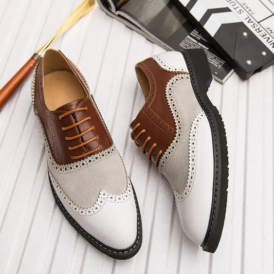 Business Leather Loafers Brogue Shoes
