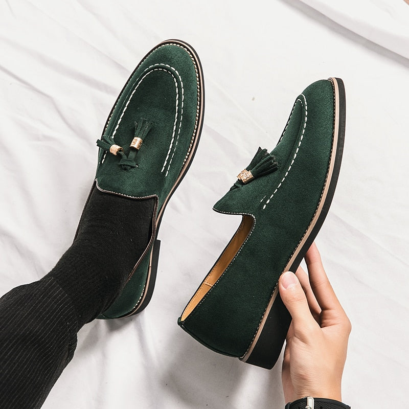 Green Oxford Brogue Shoes