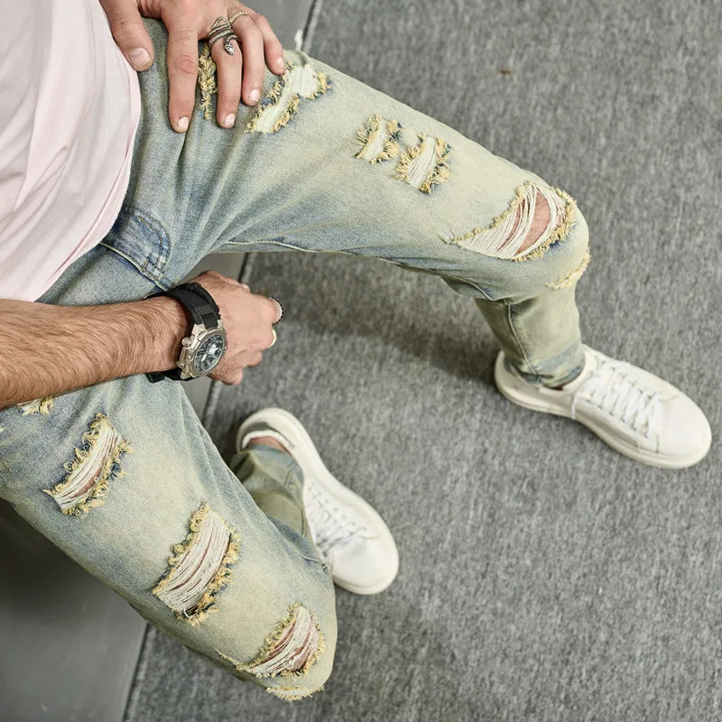 LMS Vintage Ripped Jeans Pants