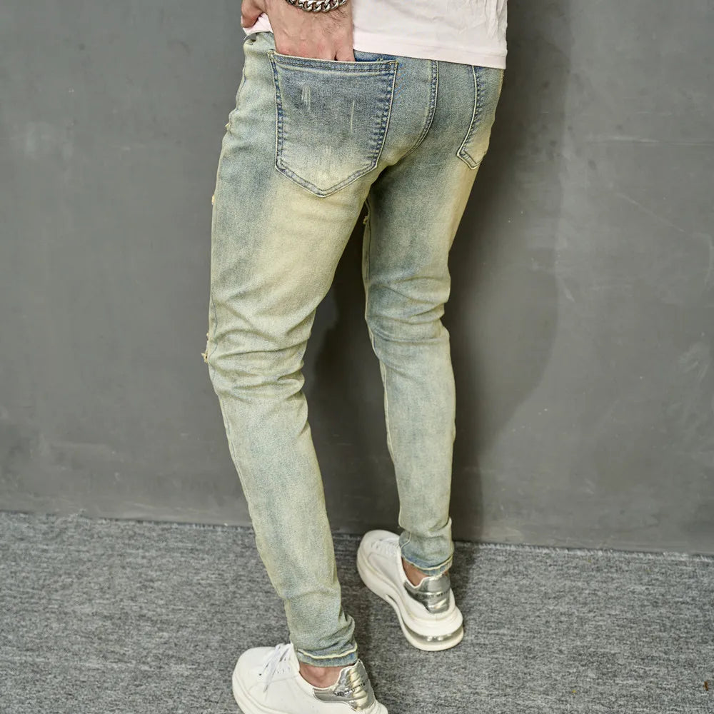 LMS Vintage Ripped Jeans Pants