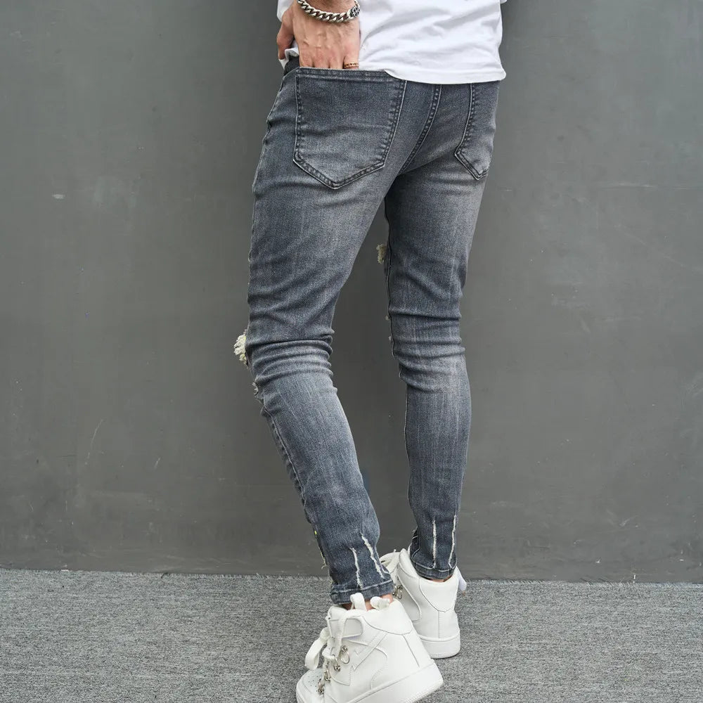 Streetwear Stretch Slim Denim Pants