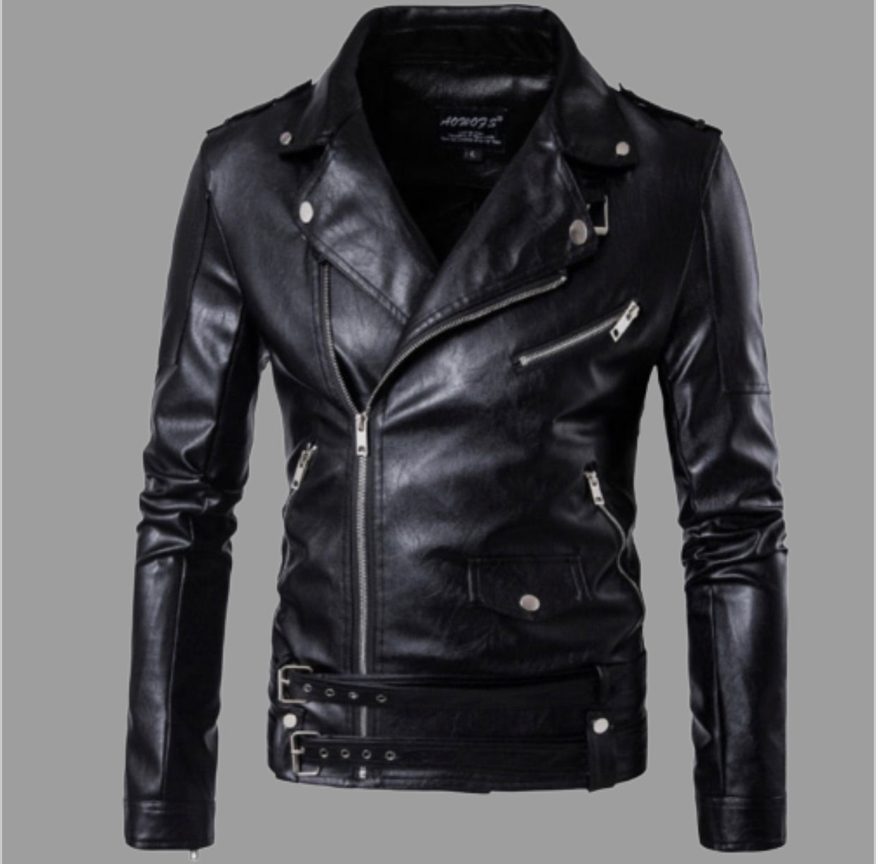 Manio Motorcycle Pilot Leather Jacket
